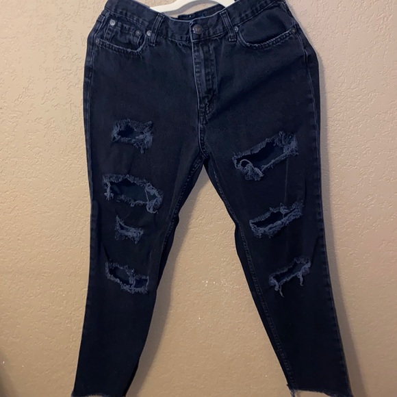 Aeropostale Mom Jeans Black - Picture 1 of 1